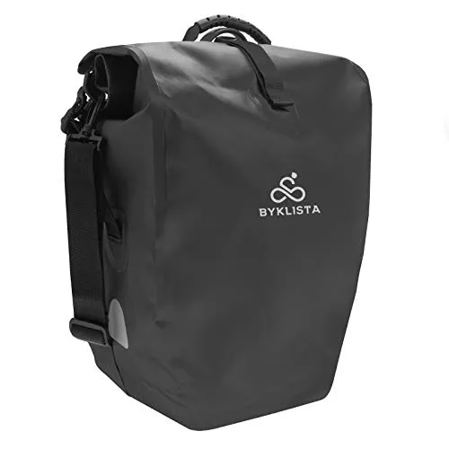 BYKLISTA Fahrradtasche wasserdicht für Gepäckträger [25L Vol] mit Reflektoren & Innentasche | Gepäckträgertasche für Fahrrad Taschen hinten | Passend für jeden Gepäckträger