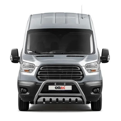 Frontbügel für Ford Transit 2015-2019 - Edelstahl Silber mit ABE - Robuster Frontschutzbügel aus rostfreiem Edelstahl, ideal für den Ford Transit. Schützt Ihr Fahrzeug zuverlässig und verleiht ihm einen markanten Look. Einfache Montage und geprüft für Qualität.