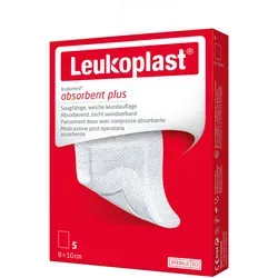 Leukoplast Leukomed absorbent plus steril 8x10 cm 5 St