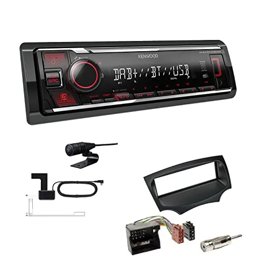 Kenwood KMM-BT408DAB Autoradio mit DAB+ und Bluetooth - Digital Media-Receiver mit integriertem DAB+ Empfänger, Bluetooth für Freisprechen, und über 30% geringerer Einbautiefe. Ideal für Ford KA ab 2008.