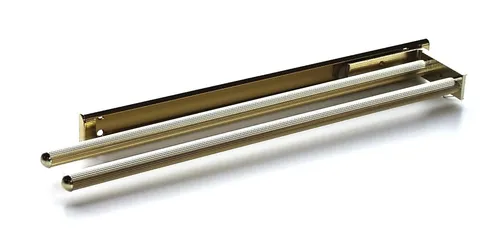 Ausziehbarer Handtuchhalter 2-armig aus Aluminium in Chrom-Optik