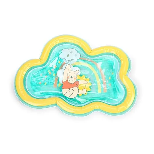 Bright Starts Disney Baby Winnie Puuh Once Upon a Tummy Time Bauchlage-Wassermatte, Blau, Unisex, Neugeboren +