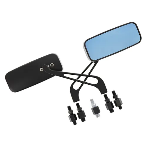 SET: Rückblickspiegel, links und rechts, eckig, schwarz