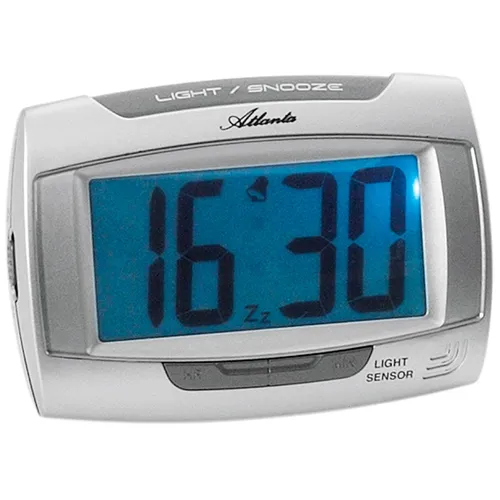 Atlanta Quartzwecker 1669/19 mit Lichtsensor in silber von Atlanta