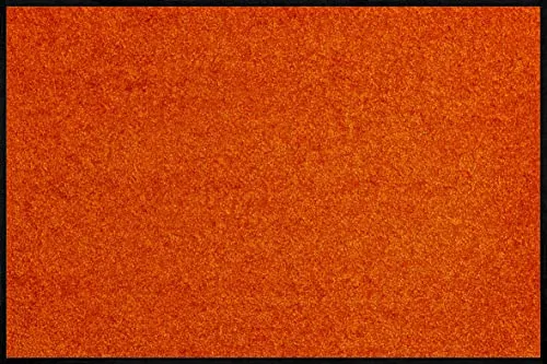 wash+dry Fußmatte Burnt Orange 60x90 cm - Qualitative Fußmatte für innen und außen, waschbar bis 60°C, rutschfest und ideal für Allergiker und Tierbesitzer. Hergestellt in Europa mit 5 Jahren Herstellergarantie.
