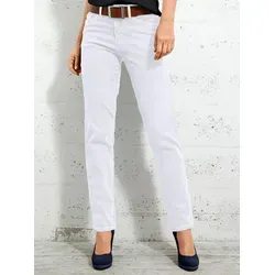 Produktbild 5-Pocket-Jeans INSPIRATIONEN, Damen, Gr. 195, Extrakurzgrößen, weiß, 98% Baumwolle, 2% Elasthan, unifarben, lang, Jeans 5-Pocket-Jeans, Topseller