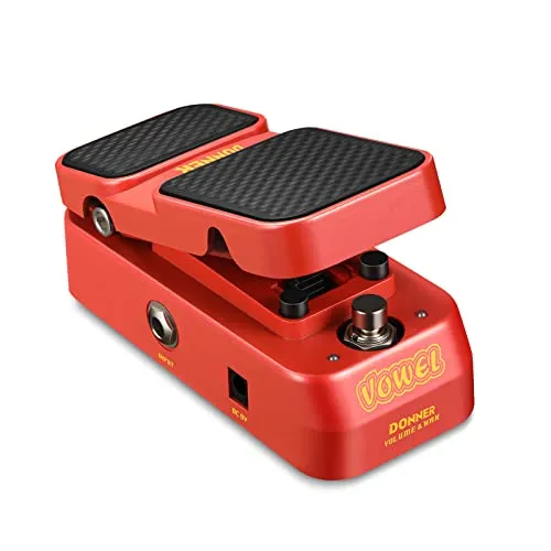 Donner Gitarre Wah Pedal 2 in 1 - Kompaktes Wah-Wah- und Lautstärkepedal in einem, ideal für Gitarristen. Bietet klassischen Wah-Sound mit tiefem Filter und aktiver Lautstärkeregelung für beeindruckenden Klang ohne Störungen.
