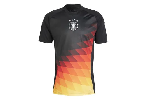 adidas Performance Herren DFB Aufwärmtrikot 24/25 - Trikot für Fußball-Fans, aus 100% Polyester, pflegeleicht und ideal für sportliche Aktivitäten, Farbe: Schwarz, Passform: Regular Fit