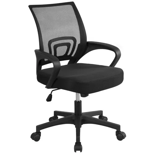 Yaheetech Bürostuhl Höhenverstellbarer Drehstuhl mit Schaukelfunktion, ergonomischer Schreibtischstuhl Arbeitsstuhl mit Netzrückenlehne
