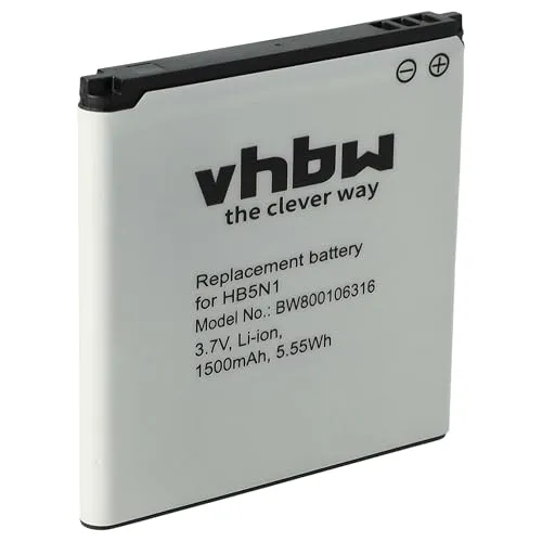 vhbw Akku kompatibel mit Huawei Ascend Y330, Y321c, Y330-U01 Handy Smartphone Telefon (1500mAh, 3,7V, Li-Ion)