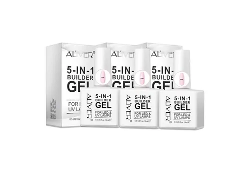ALIVER Gel-Nagellack Nagelaufbau 5-in-1 Stärkendes Builder Nail Gel in 3 Farben