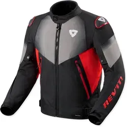 Revit Control H2O Textiljacke - Wasserdicht in Schwarz/Rot/Grau - XL - Wasserdichte Motorradjacke für sportliche Fahrer. Mit hervorragender Belüftung und herausnehmbarem Thermofutter für optimalen Tragekomfort bei jedem Wetter.