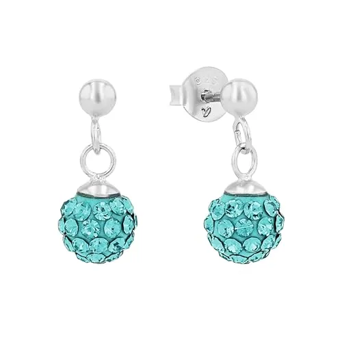 Amor Ohrhänger 925 Sterling Silber für Mädchen mit Kristallglas - Elegante Ohrringe aus 925 Sterling Silber, verziert mit funkelnden Preciosa-Steinen, ideal als Geschenk und in einer Schmuck Geschenk Box verpackt.