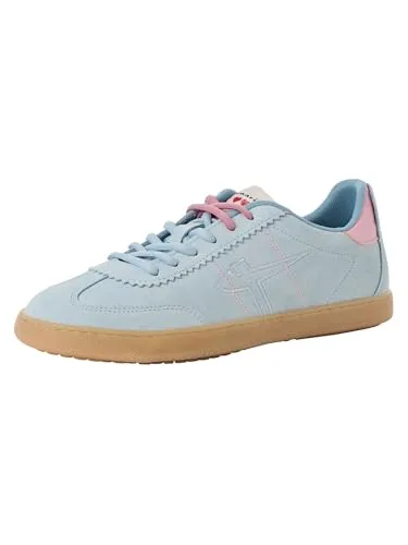 Tamaris Damen Sneaker Low Leder, Blau, Größe 38 EU in blau von Tamaris