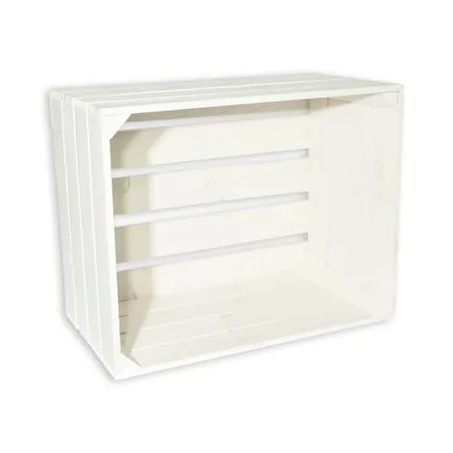 CHICCIE 3 Set Vintage Holzkisten Weiß 50x40x30cm von Chiccie