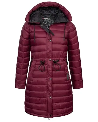 Geographical Norway Damen Winterjacke Parka Steppmantel - Leichte und warme Damen Winterjacke mit 2-Wege-Reißverschluss und praktischen Taschen. Ideal für Outdoor-Aktivitäten und den Alltag in der kalten Jahreszeit.
