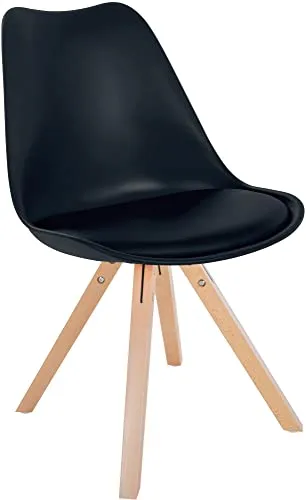 CLP Besucherstuhl Sofia, Schwarz, Kunststoff, 48x81x54 cm