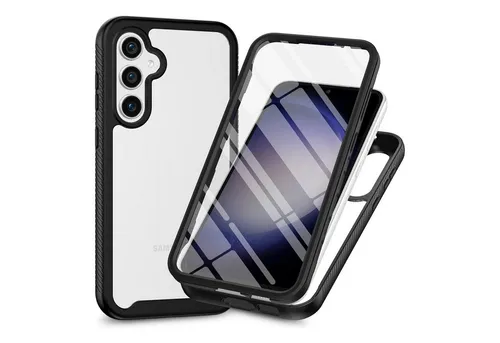 betterfon Handyhülle für Samsung Galaxy 360° Rundumschutz Displayschutz mit Fingerprint, TPU-Schutzhülle mit Displayschutz, Kamerarand & perfektem Sitz