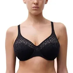 Chantelle Easy Feel Norah Bügel-BH 90B Schwarz - Funktionsunterwäsche mit optimalem Halt und Komfort, ideal für den täglichen Gebrauch und ein schönes Dekolleté.
