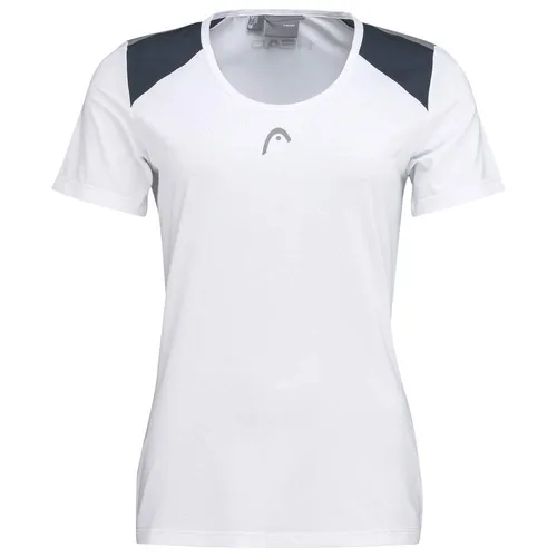Head Tennis-Shirt Club 22 Tech (Moisture Transfer Microfiber Technologie) weiss/navyblau Damen, Größe: M