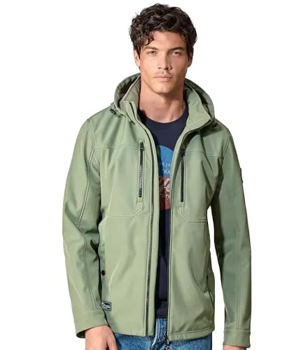 Casa Moda Softshelljacke in Grün, Größe M - Funktionsjacke aus 92% Polyester und 8% Elasthan, wind- und wasserabweisend für optimalen Tragekomfort in der Freizeit.