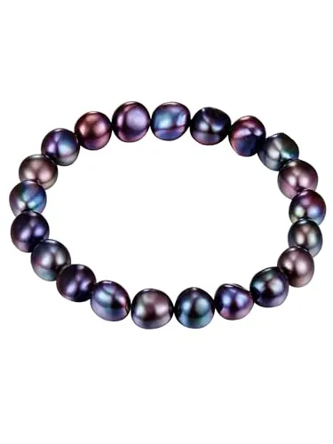 Valero Pearls Perlenarmband VP869 – Zartes Sterling Silber - Perlenarmband aus handverlesenen Süßwasser-Zuchtperlen, verschlusslos und ideal für individuelles Layering. Ein einzigartiges Accessoire mit Charakter!