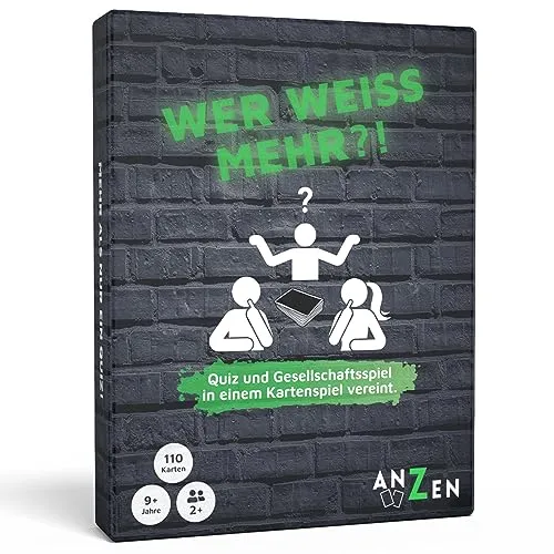 WER Weiss MEHR - Kartenspiel für Erwachsene und Kinder | Quiz-Spiel | Gesellschaftsspiel-e | Kartenquiz | Allgemeinwissen in 200+ Kategorien für Alleswisser & Besserwisser & Denkprofi | Wissensspiele