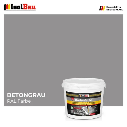 Bodenfarbe Betonfarbe Betongrau 4 kg Bodenbeschichtung Fußbodenfarbe Garage