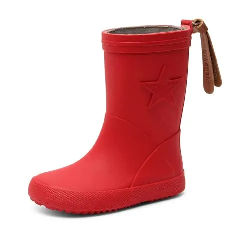 Bisgaard Jungen Unisex Kinder Rubber Boot Star Gummistiefel, Rot, 20 EU - Stiefel für Jungen, handgefertigt aus wasserdichtem Naturkautschuk für trockene Füße an Regentagen und mit atmungsaktivem Baumwollfutter für optimalen Komfort.