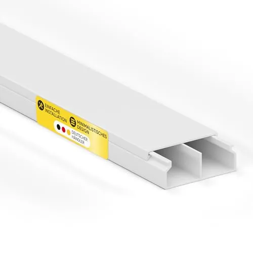 Kabelkanal aus hochwertigem PVC weiß Kabelleiste 2m - 1 Stück - 30x11mm