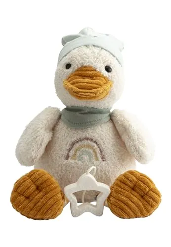 Sterntaler Spieluhr Ente Edda Lou - Kuscheltier-Spieluhr für Jungen und Mädchen mit austauschbarem Spielwerk. Beruhigende Melodie (Brahms Wiegenlied) hilft Babys beim Einschlafen.
