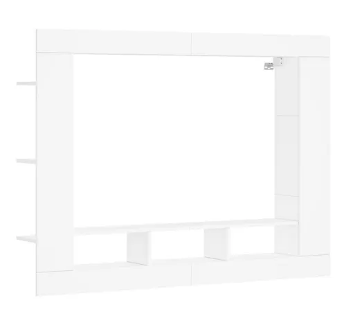furnicato TV-Schrank aus Holzwerkstoff in Weiß – 152 x 22 x 113 cm - Stylisches TV-Möbel mit viel Stauraum und flexibler Nutzung. Der Schrank überzeugt durch hochwertige Verarbeitung und ermöglicht dank einfacher Wandmontage mehr Platz im Raum.
