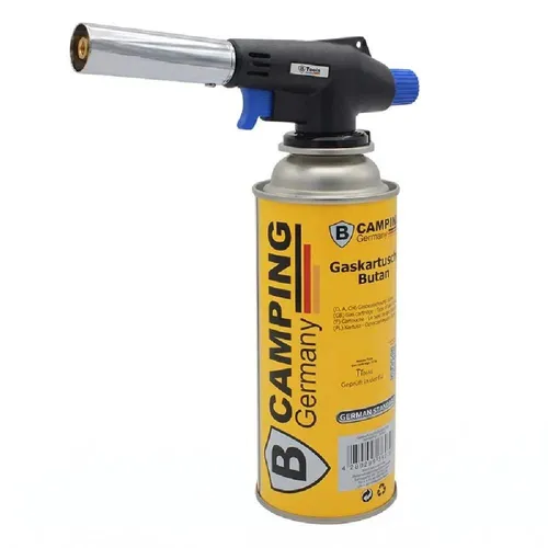 Gasbrenner-Aufsatz mit Piezo-Zündung Gasanzünder + 2 Gaskartuschen 227g