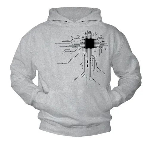 MAKAYA Herren Kapuzenpullover mit Nerd Gamer Motiv in Grau XL - Bequemer Kapuzenpullover mit coolen Druckmotiven, ideal für entspannte Tage. Aus atmungsaktivem Material, pflegeleicht und mit Kängurutasche für zusätzlichen Komfort.