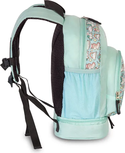 Fabrizio Mädchen Rucksack, hellgrün,bunt