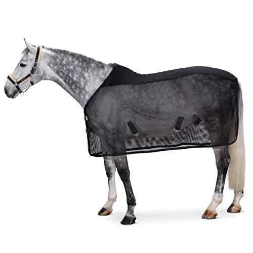 Eskadron Basics Fliegendecke Pro Cover Dura - Fliegendecke für Pferde, atmungsaktiv und fellfreundlich, mit abnehmbarer Kreuzbegurtung für sicheren Sitz. Ideal zum Schutz vor Insekten und Auskühlung.