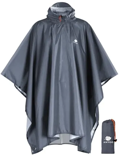 ANYOO Leichter Wasserdichter Regenponcho