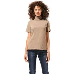 heine T-Shirt Rollkragen-Shirt Kurzarm braun 38
