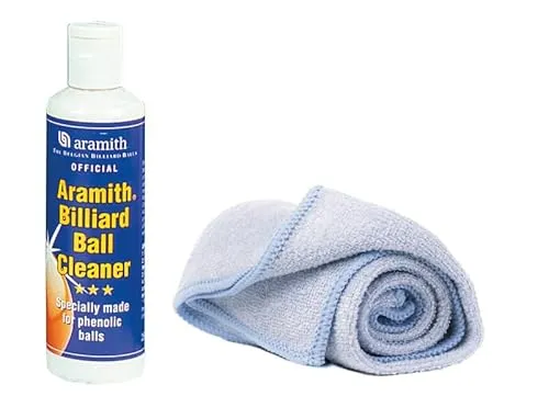 Winsport Billardkugel-Politur-Set Aramith 250ml inkl. Mikrofasertuch - 2 oder 3 Kugeln, 1 Set
