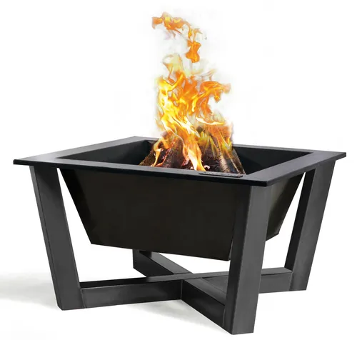 Feuerschale BRASIL 70x70 cm - Hochwertige Feuerschale aus Naturstahl, handgemacht in Europa, ideal als Grill oder Wärmequelle und sorgt für stilvolle Beleuchtung im Garten.