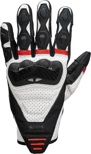 IXS Motorradhandschuhe Rapid 1.0 – Perforierte Lederhandschuhe für Biker - Die IXS Rapid 1.0 Motorradhandschuhe bieten maximale Kontrolle und Sicherheit. Hochwertiges Ziegenleder, TPU-Knöchelprotektor und Touchscreen-kompatible Fingerspitzen für höchsten Komfort und Funktionalität.