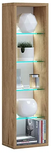 VCM Holz CD DVD Regal - Rasato L Honig-Eiche - Bücherregal aus Holz, ideal zur stilvollen Aufbewahrung von CDs und DVDs, mit kompakten Maßen für optimale Raumnutzung.