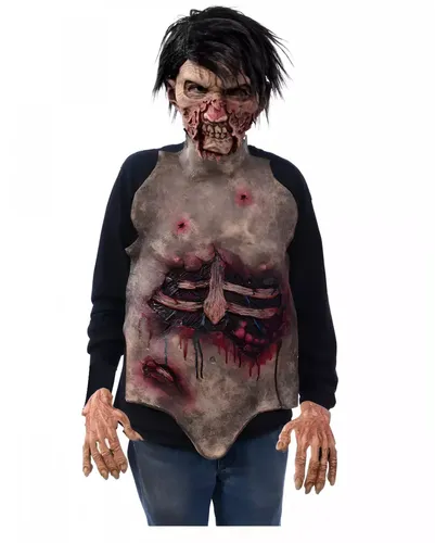Blutiger Zombie Oberkörper mit Rippen als Kostümzubehör von Horror-Shop