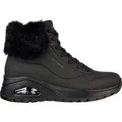 Skechers Damen Uno Rugged Fall Air Stiefelette - Bequeme Wanderschuhe in Schwarz, 40 EU - Wanderschuhe mit Air Cooled Memory Foam Einlegesohle und stoßdämpfendem Fersenpolster für optimalen Komfort und gute Bodenhaftung.