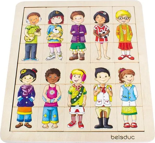 Beleduc Holzpuzzle Match & Mix Kinder Lernspielzeug