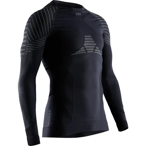 X-Bionic Invent 4.0 Shirt L/S - Longsleeve in Schwarz Gr XXL - Kunstfaserunterwäsche für kalte Tage, wärmt und bietet Stretch für optimale Bewegungsfreiheit; ideal für Hochtouren, Ski und Langlauf.