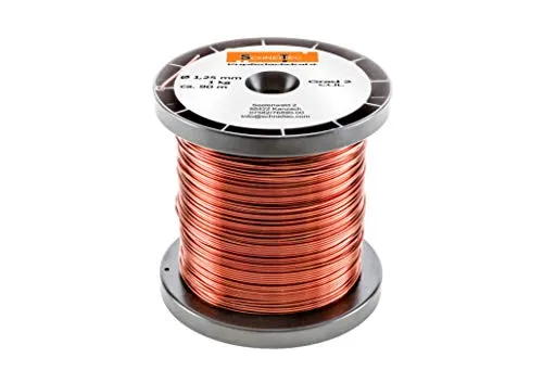 Kupferlackdraht W210 Ø 1,25 mm 1 kg, ca. 90m von SchneiTec