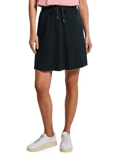 STREET ONE Damen A361770 Jogg Skirt, Pine Grove Green, 34W - Röcke für Damen, bequemer Jogg Skirt mit elastischem Bund und Tunnelzug für optimalen Tragekomfort und lässigen Style.