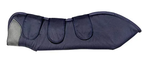 HKM SPORTS EQUIPMENT Transportgamaschen Premium dunkelblau für Pony - 4er Set Transportgamaschen mit anatomisch angepasster Form; stufenlose Verstellbarkeit und maschinenwaschbar. Ideal für den Schutz des Pferdebeins während des Transports.