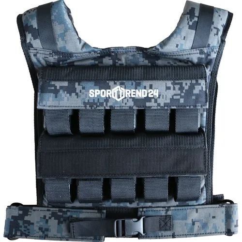 Sporttrend 24® 10kg Profi Gewichtsweste - Gewichtswesten für Unisex Erwachsene, ideal für effektives Training. Wasserabweisend und mit 10 kg Gewicht für maximale Leistung beim Joggen und Fitness.